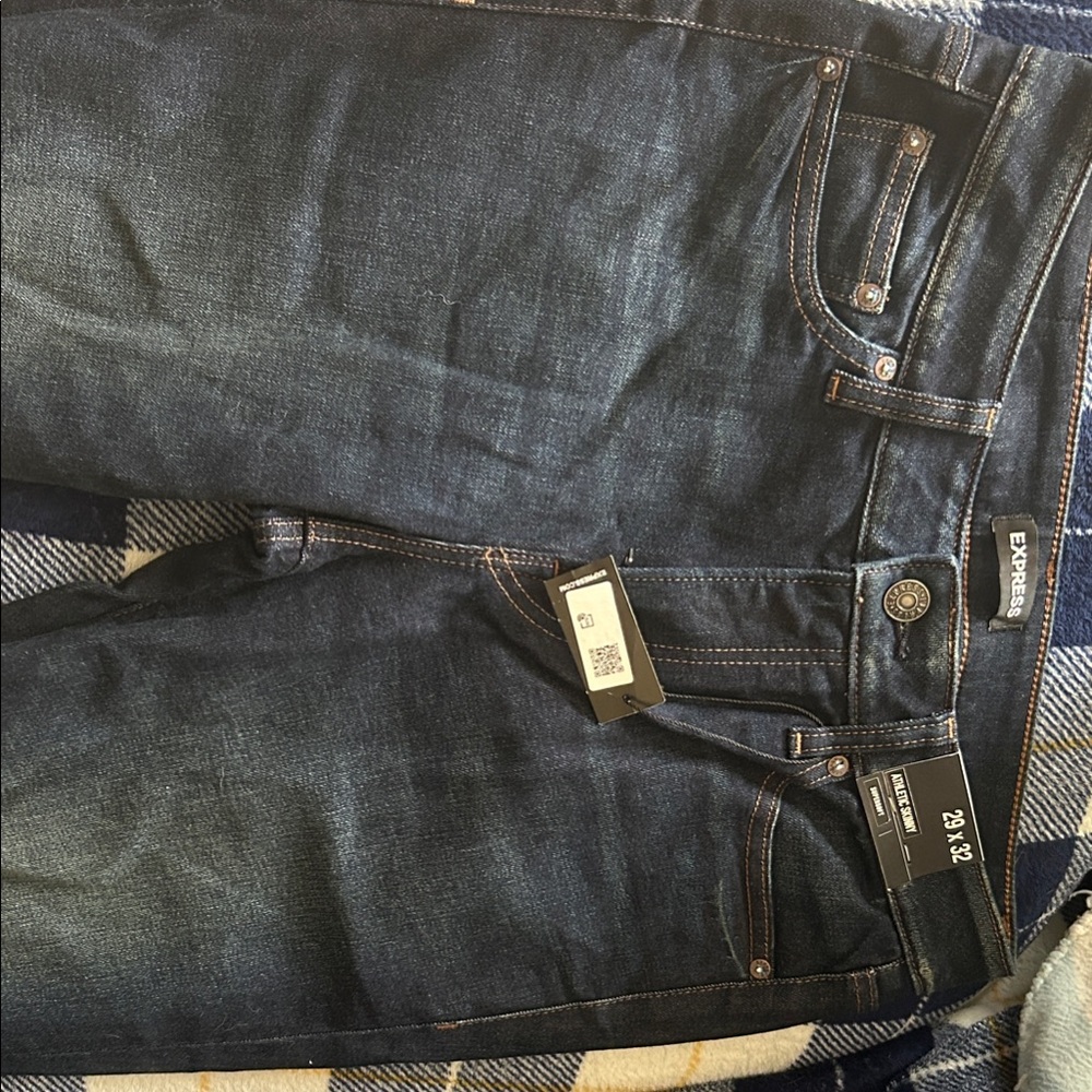 Express Men's Indigo Slim Straight Jeans